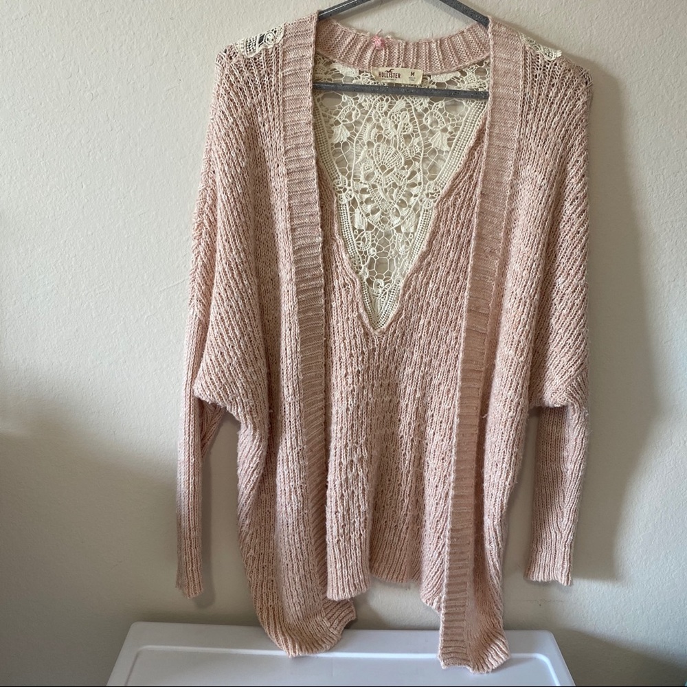 Lace sweater cardigan